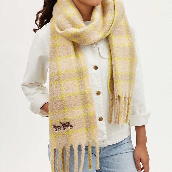 Coach Oversized Plaid Scarf - Picture 2 of 5